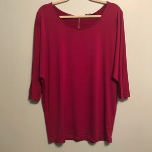 Magenta zip back top
